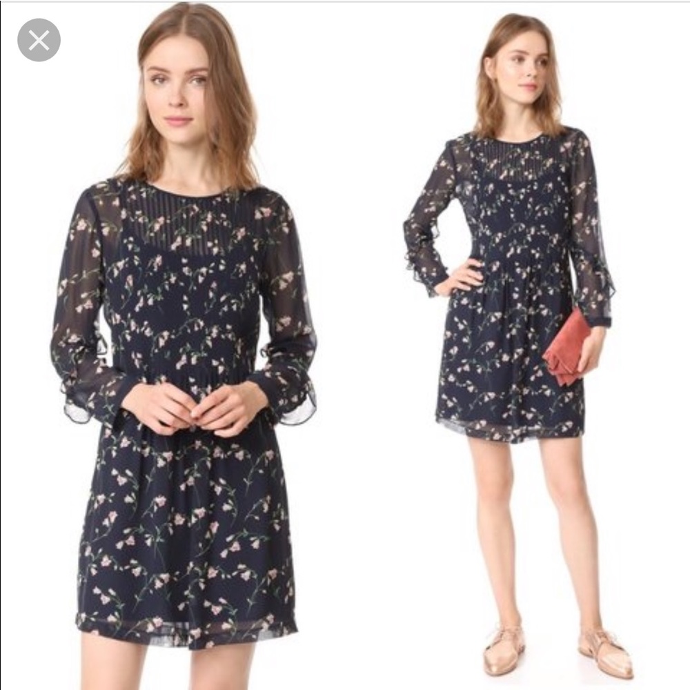 Navy floral Club Monaco size 6 Catira dress